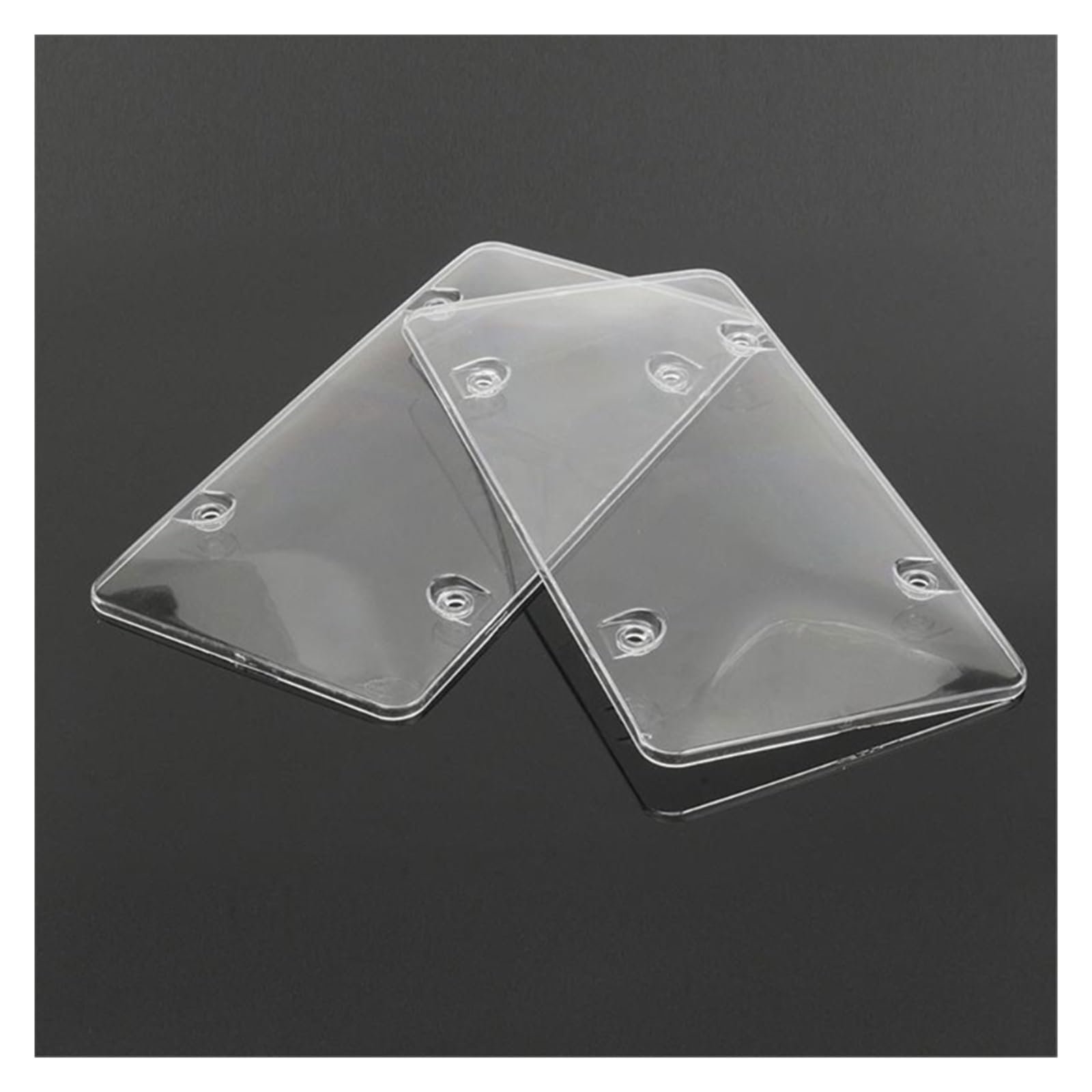 2-Pack Clear Smoked License Plate Shields Car License Plate Holder with Clear Plastic Tinted Shield Cover of USA