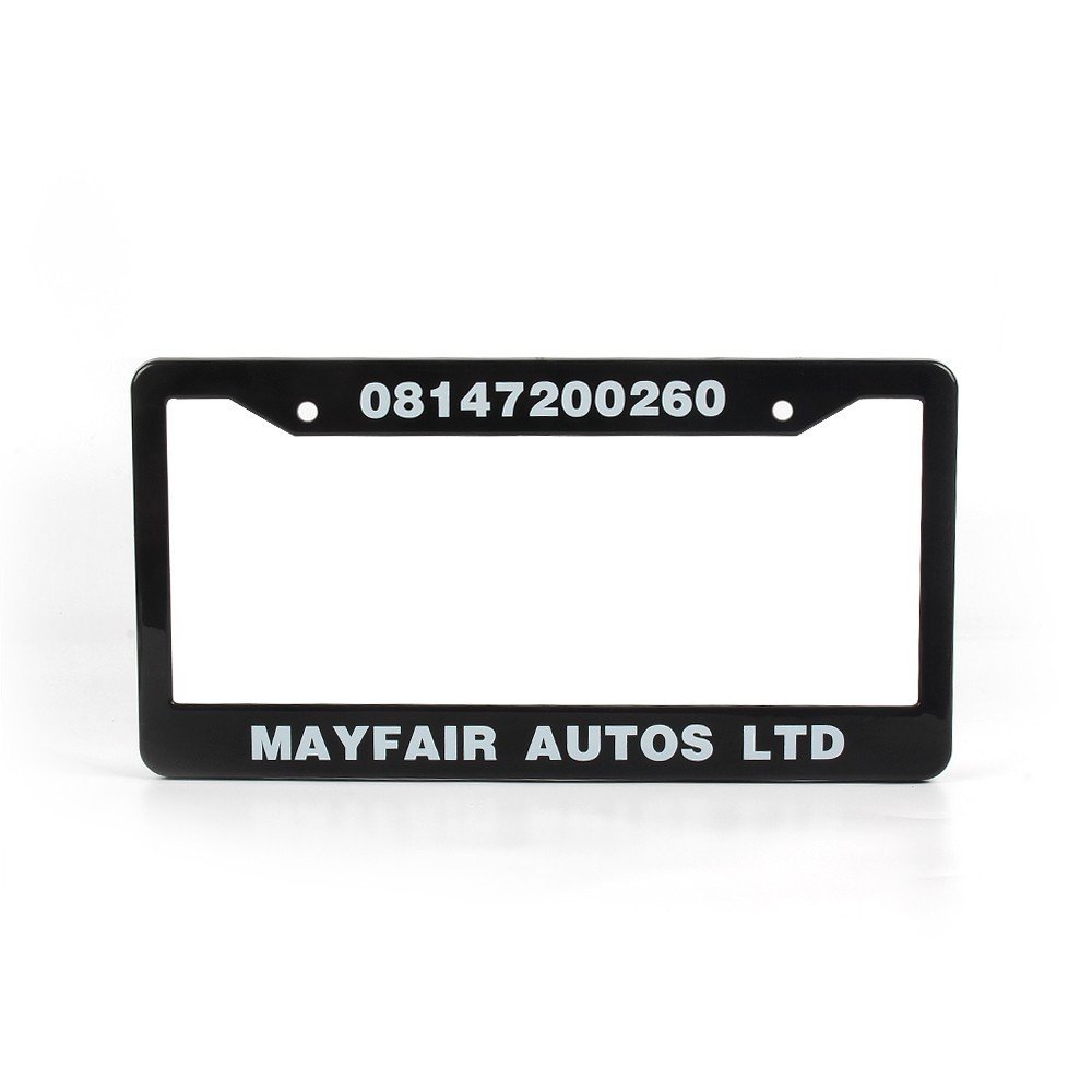 Customized Metal Plastic License Plate Frame Car Number Plate Cover carbon fiber license plate frame