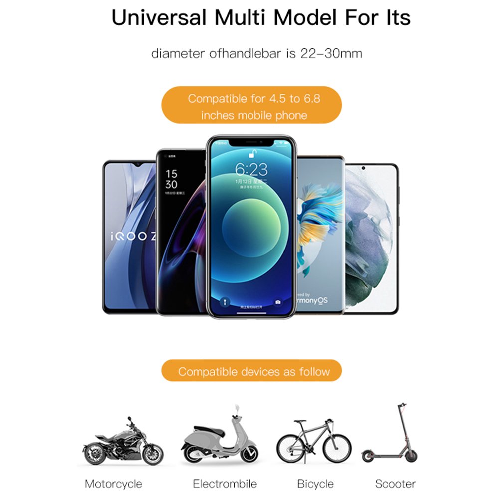 C191 Adjustable Phone Holder Stand Universal Motorcycle Bicycle Bike Handlebar Bracket Mount Clip GPS Phone Holder