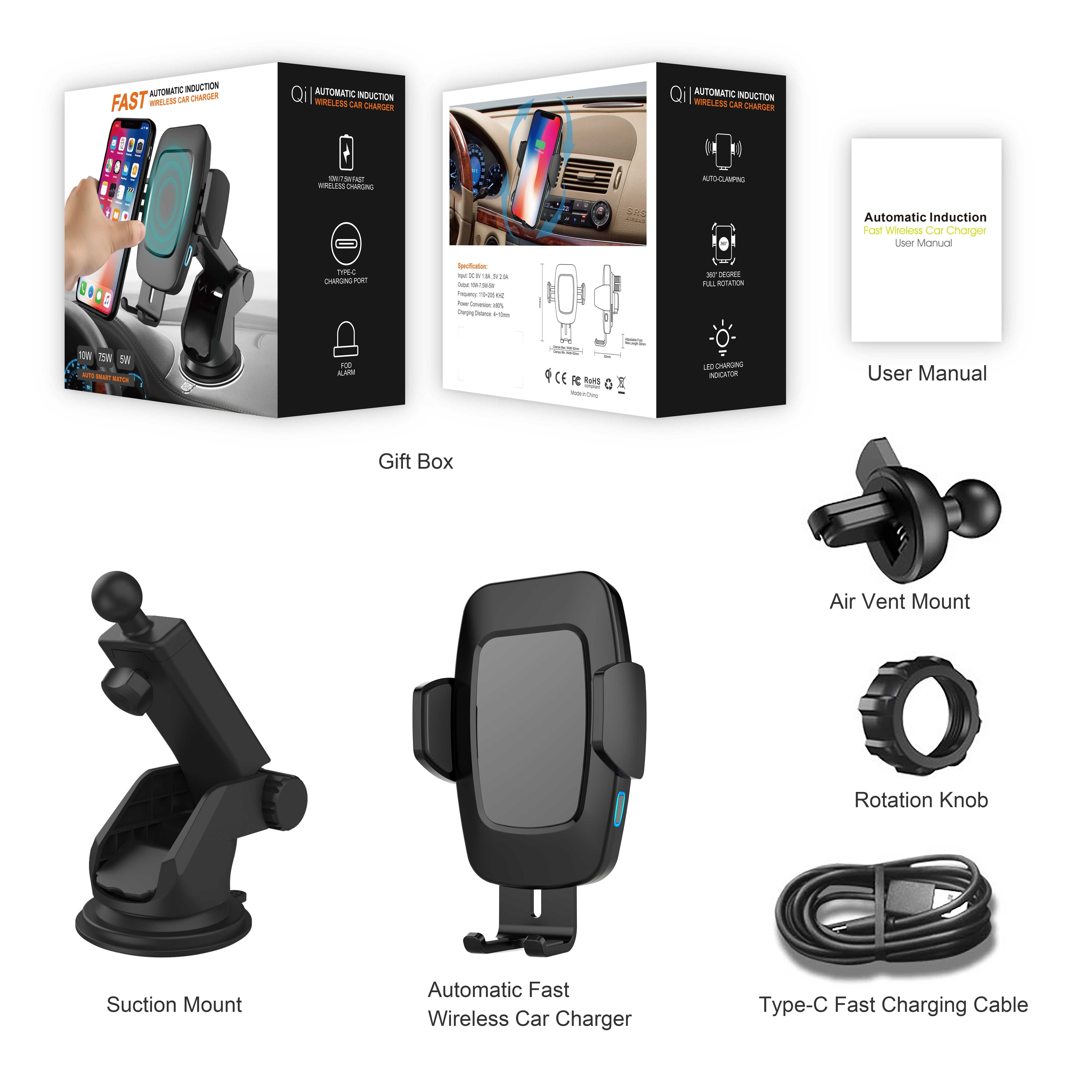 China Supplier Wholesale Best wireless car charger for samsung s22 ultra android Phone