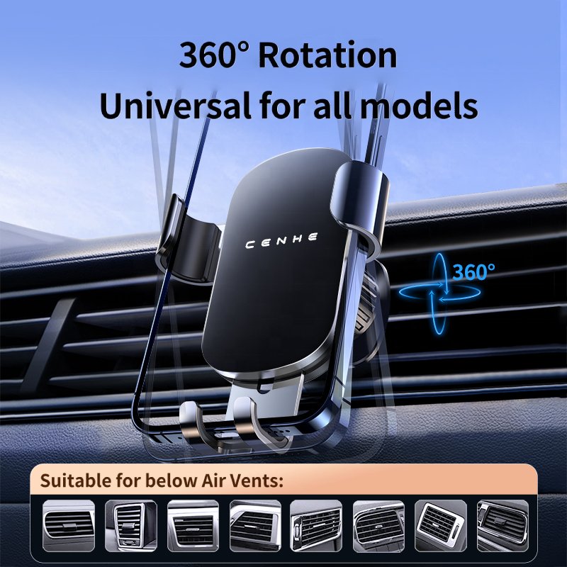 Hot Selling Car Holder Wholesale 360 Degree Adjustment Stable Metal Hook Mobile Phone Holder For Car Air Vent Phone Holder