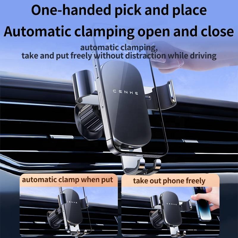 Hot Selling Car Holder Wholesale 360 Degree Adjustment Stable Metal Hook Mobile Phone Holder For Car Air Vent Phone Holder