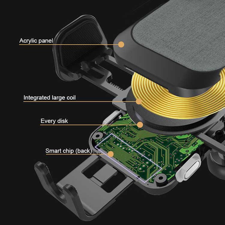 Fashionable 15W Fast Charging Magnetic Car Phone Holder Wireless Charger