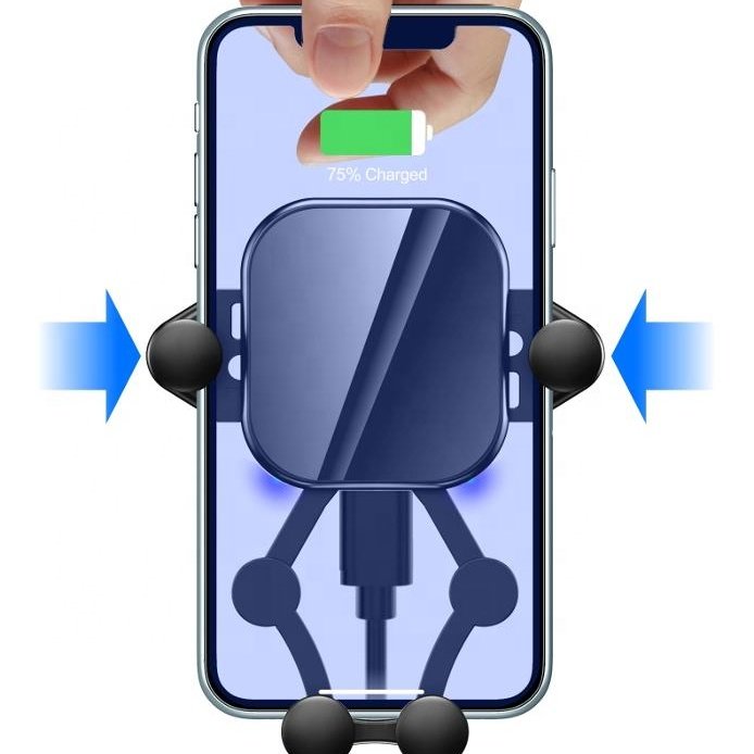 Portable 15W car phone holder wireless charger for iPhone 11 Huawei Samsung
