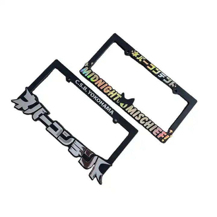 Custom Plastic Car License Plate Frame Custom Plate Number Holder License Plate Cover For Wholesales