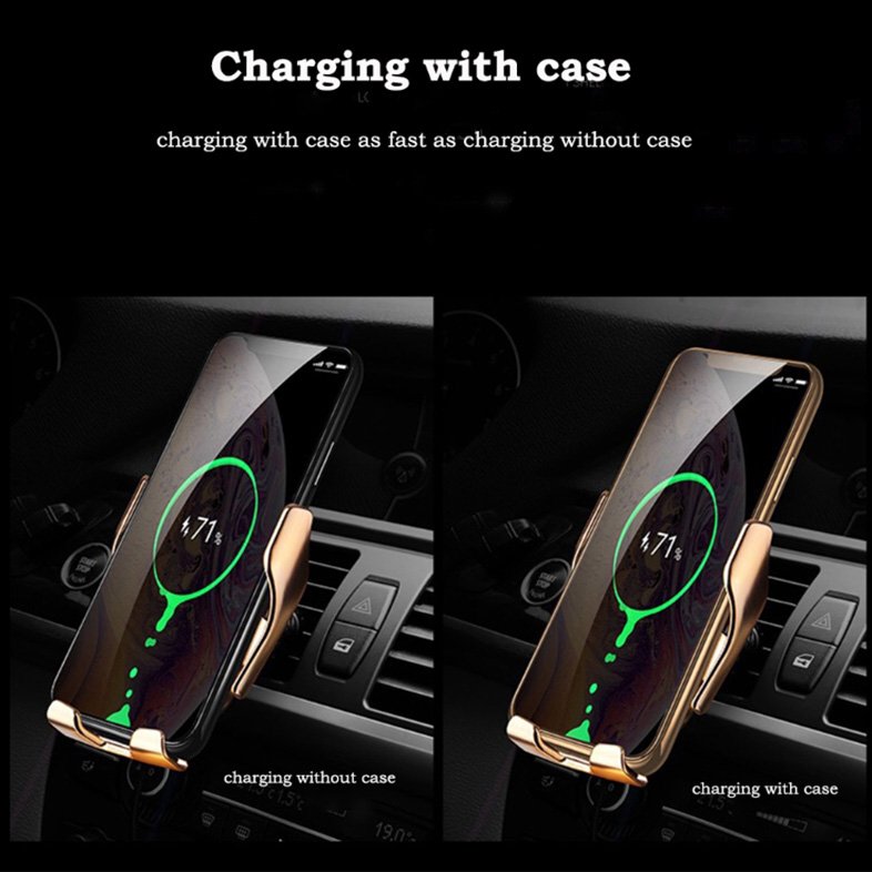 car phone holder wireless charger 15W Smart Car Mount Wireless Automatic Car Phone Charger