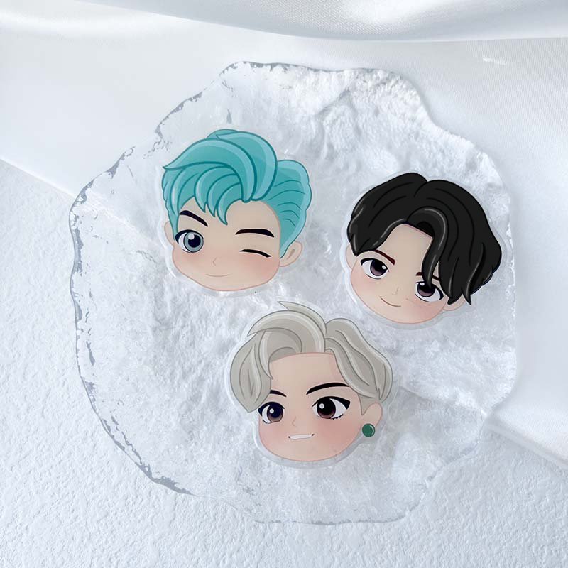 Popular Korean boy band socket Talk Epoxy Special-shaped Acrylic Cartoon Character Foldable Mobile Phone Holder