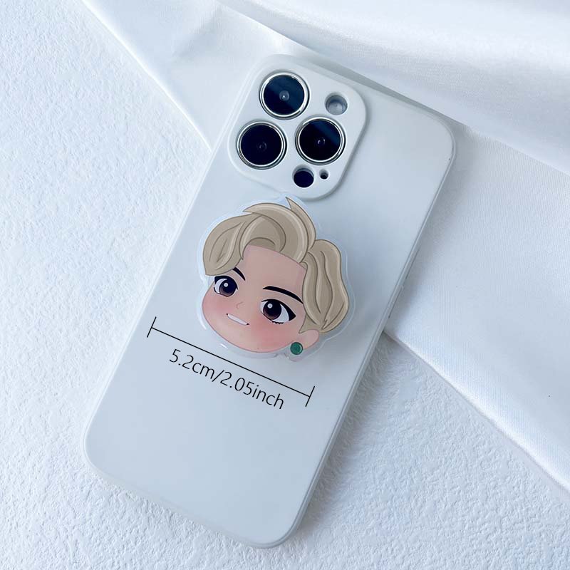 Popular Korean boy band socket Talk Epoxy Special-shaped Acrylic Cartoon Character Foldable Mobile Phone Holder
