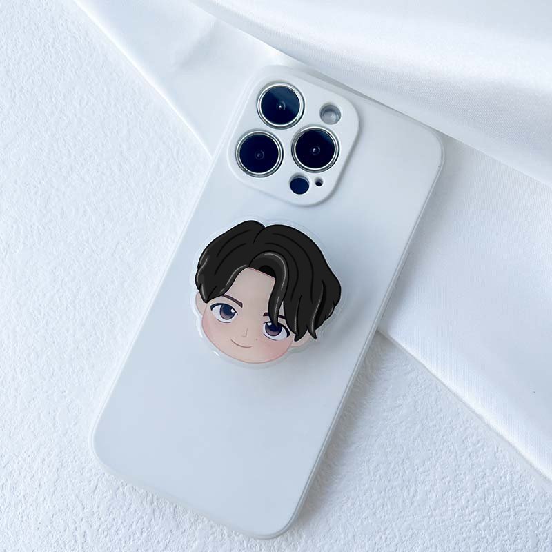 Popular Korean boy band socket Talk Epoxy Special-shaped Acrylic Cartoon Character Foldable Mobile Phone Holder