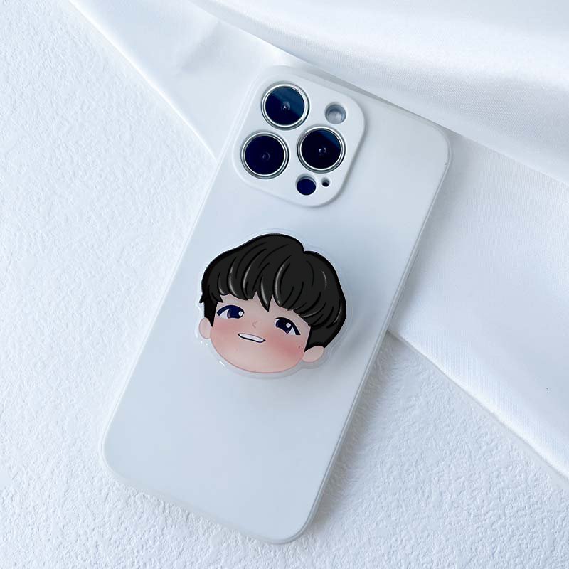 Popular Korean boy band socket Talk Epoxy Special-shaped Acrylic Cartoon Character Foldable Mobile Phone Holder