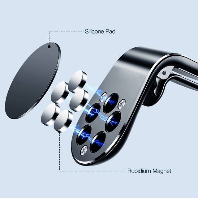 2021 New L-Type Universal Car Air Vent Clip Mobile Phone Magnetic Holder UUTEK F3