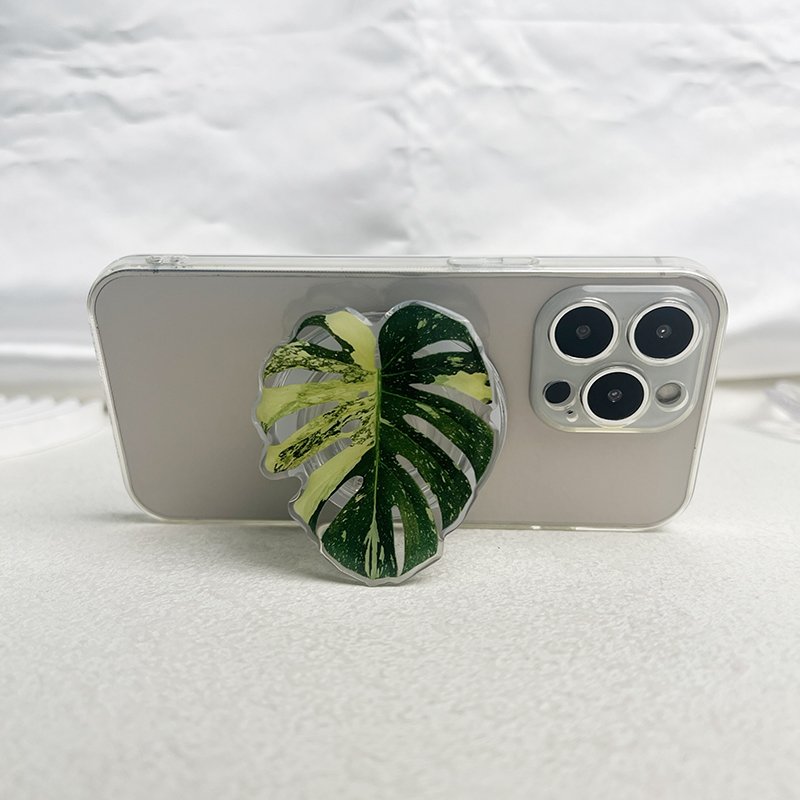 Plant leaf magnetic phone stand Foldable desktop stand Small fresh leaf magnetic phone grip