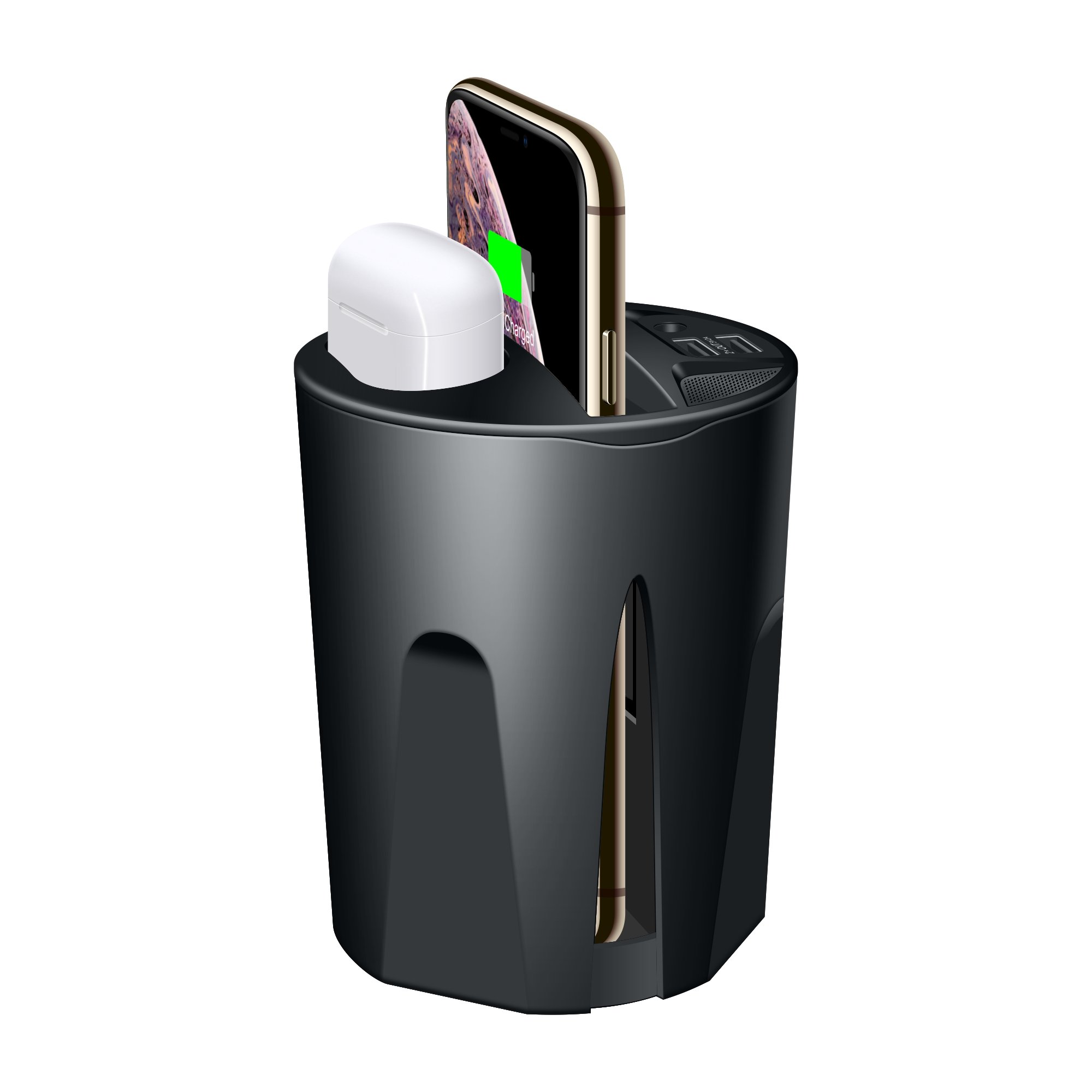 Amazon Wireless Car Charger holder Mounts pad for iPhone and Android mobile phones fast cup holder qi wireless charger 30 watt