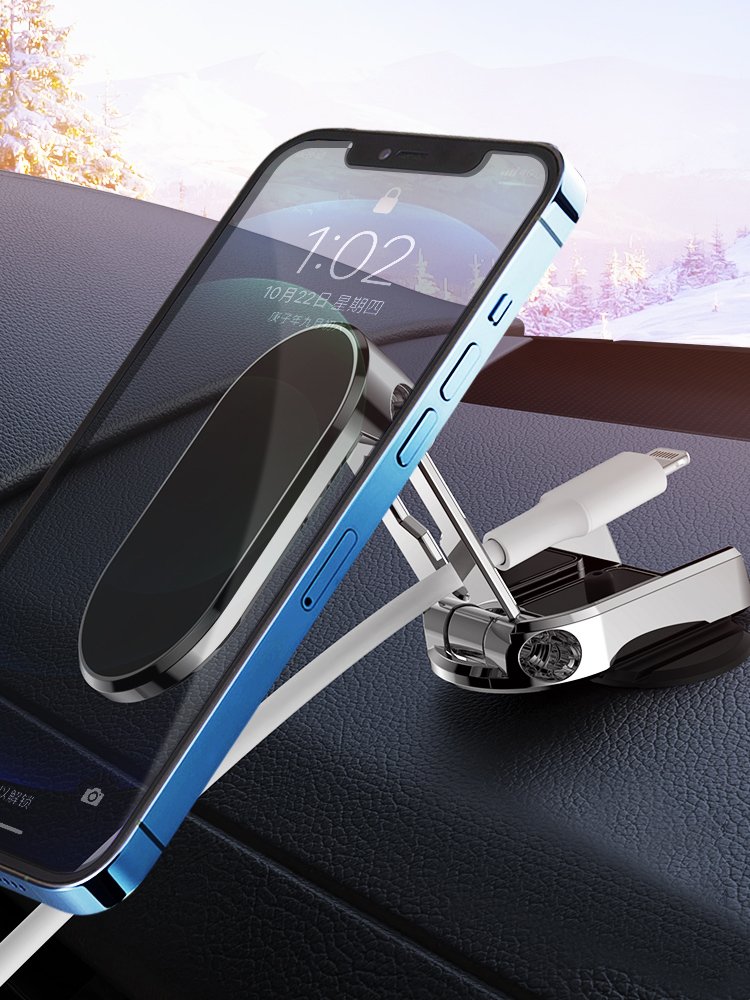 Foldable Magnetic Car Dashboard Bracket Strong Magnet Handsfree Mount Multifunction Car Phone Holder for iphone 16