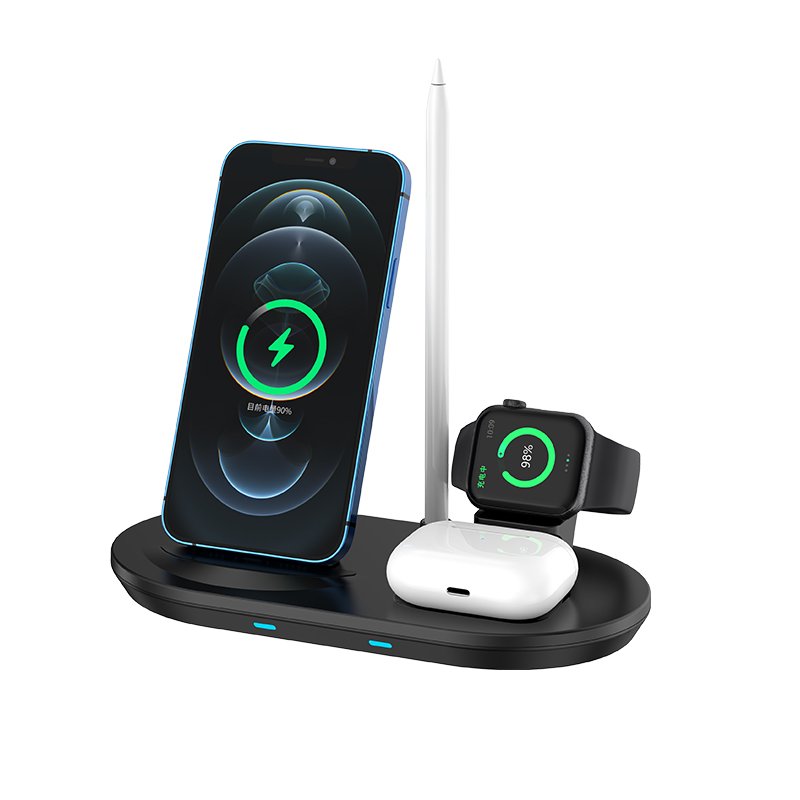Customized Multifunctional Portable Mobile Phone Base 3 In 1 Magnetic Wireless Quick Charging Power Bank Mobile Charger Station