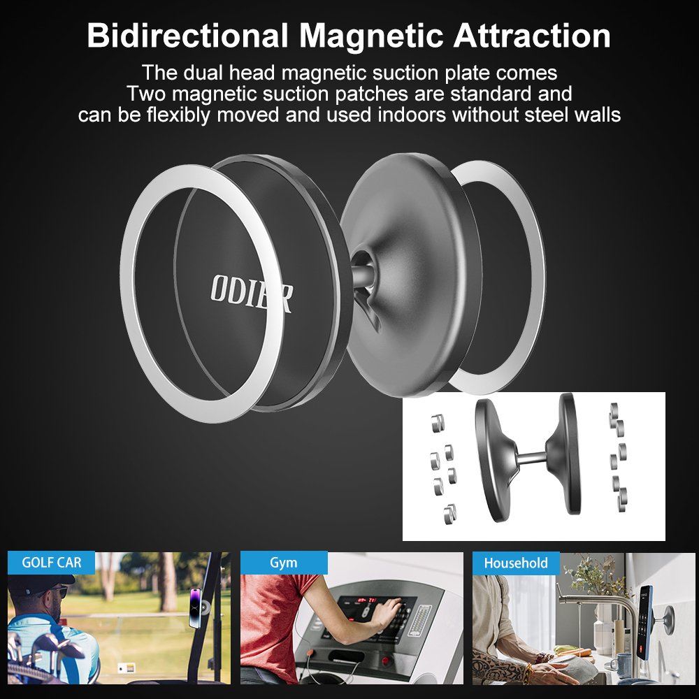 Free sample collection Universal Mobile Car Holder 3000gf bathroom Ball cart gym Dual Ball Magnet Phone holder for Iphone Apple