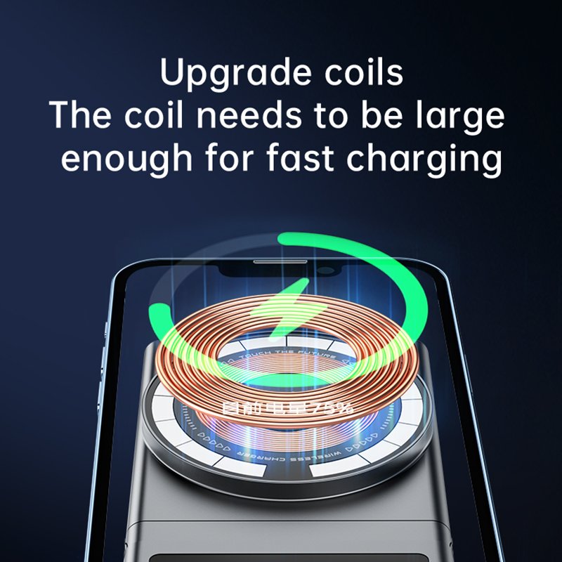 Transparent Design Magnetic Sensor Smart Car Wireless Charger 15W Fast Charging Car Phone Holder