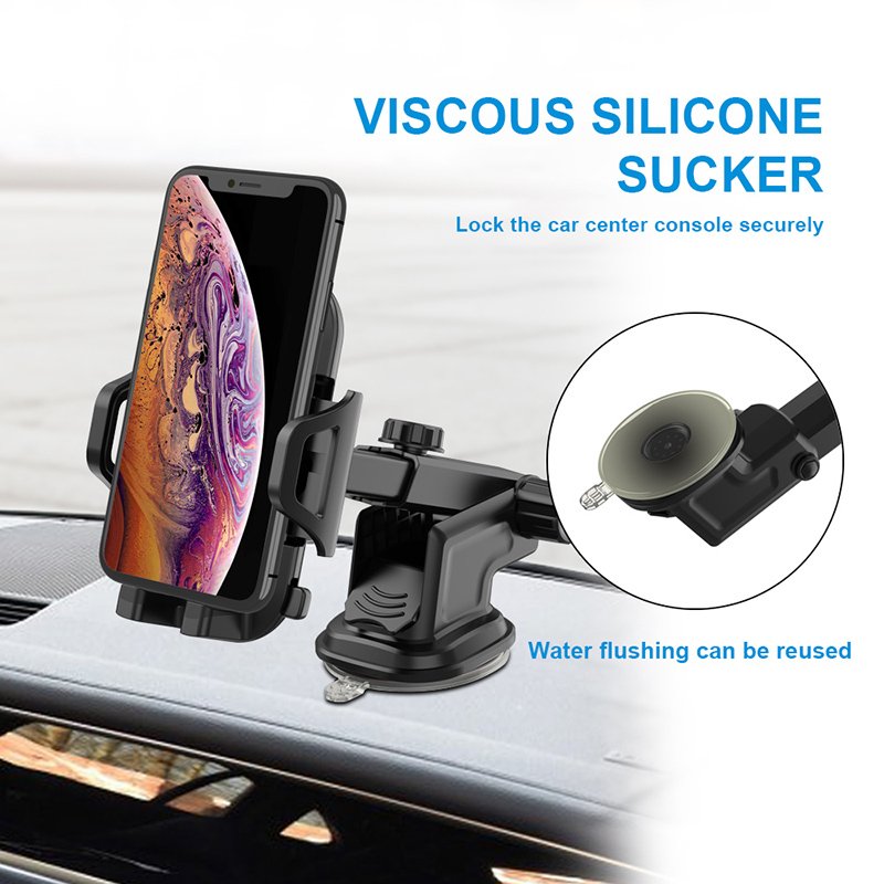 360 Degree rotatable and retractable long arms Strong Suction flexible car phone holder dashboard mount for IPhone car holder