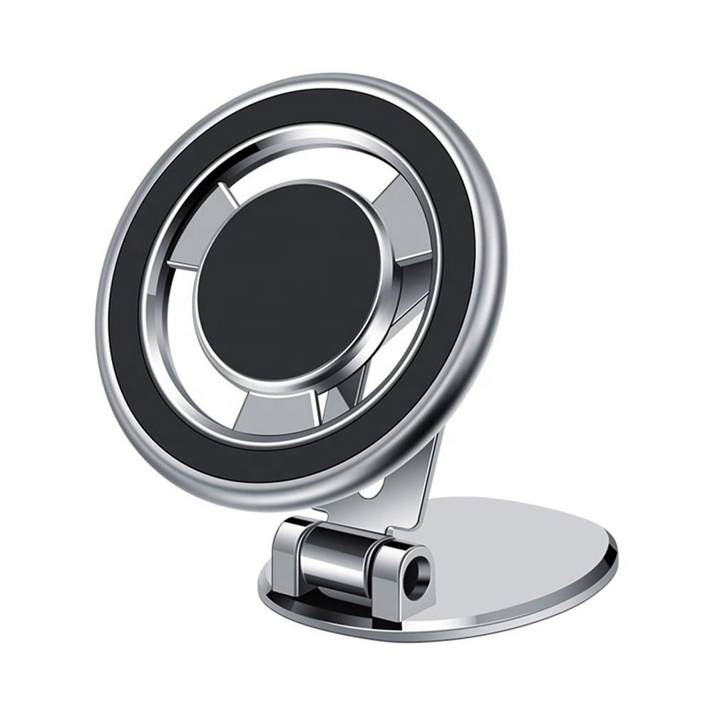 Metal Magnetic Mobile Phone Holder Car Mount Adhesive Cellphone Bracket Adjustable Stand Dashboard Foldable Car Phone Holder