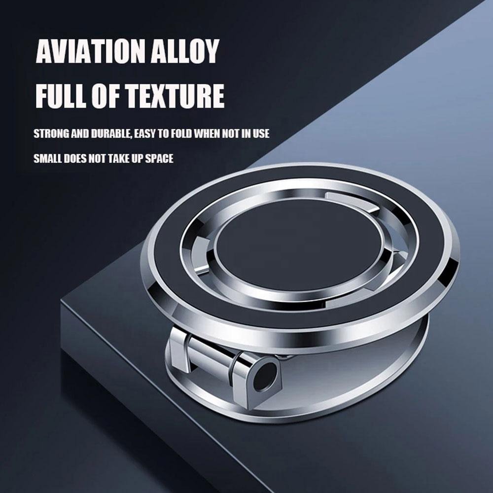 Metal Magnetic Mobile Phone Holder Car Mount Adhesive Cellphone Bracket Adjustable Stand Dashboard Foldable Car Phone Holder