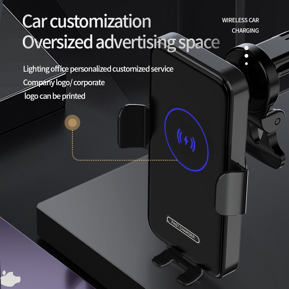 Magnetic Charging Mobile Phone Car Holder 15W Wireless Car Charger Mount Auto-sensing Phone Holder Stand Charger
