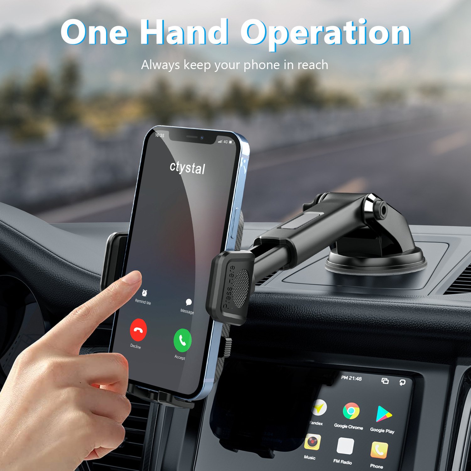 Flexible Adjustable Rotatable Truck Mobile Mount Phone Holders For Car Phone Holder
