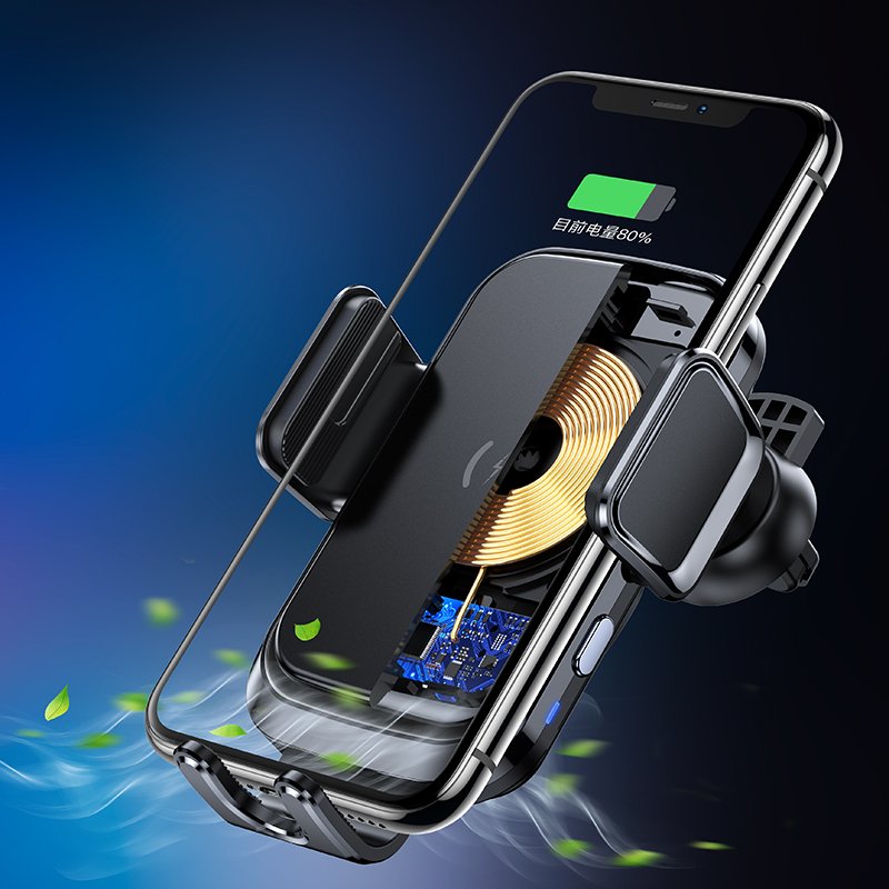 Factory Wholesale 15W Qi Wireless Charger Fast Automatic Induction Wireless Car Charger Phone Holder