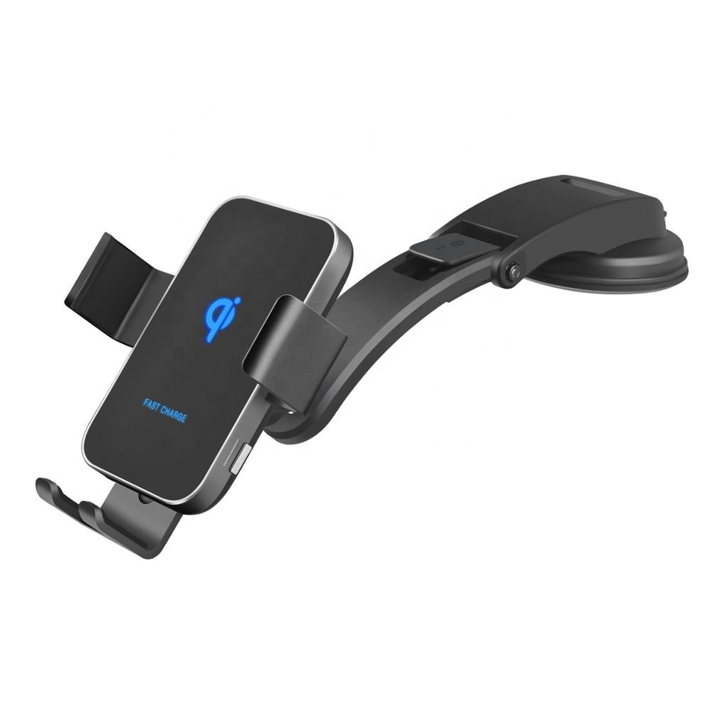 OEM ODM WPC Member Factory C22 10W Fast Qi Phone Car Holder Charger for iPhone Samsung Huawei Xiaomi Qi Smart Mobile Phone