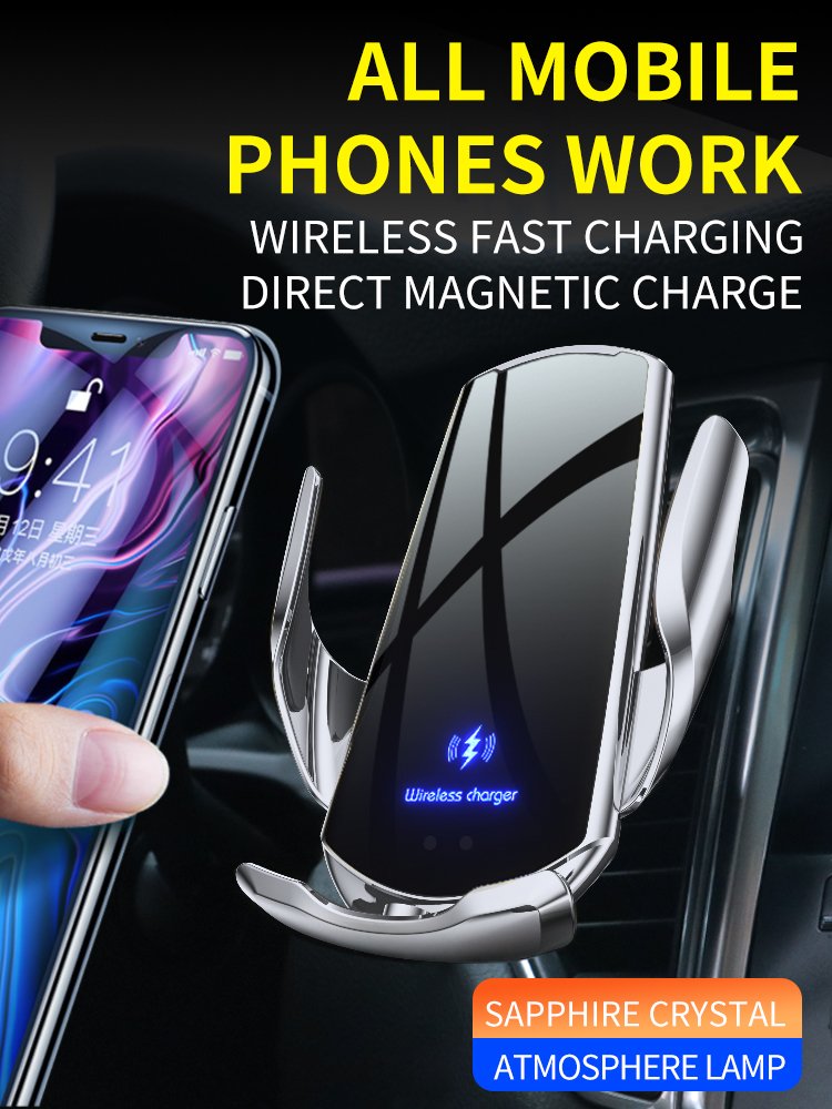 New Arrival Car Charger Fast Charging Wireless Car Charger Holder QI 15W Car Mobile Phone holders For iPhone 14 /15