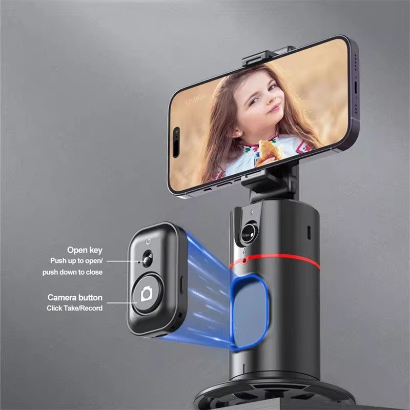 Intelligent 360 Follow Camera monitor Phone holder,360 Rotation Auto Face Tracking Tripod Camera Phone Tripod for live stream