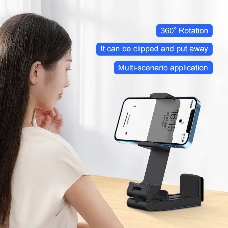 New Airplane Model Phone Holder 360 degrees Adjustable Stand Travel Portable Foldable Desk Hook