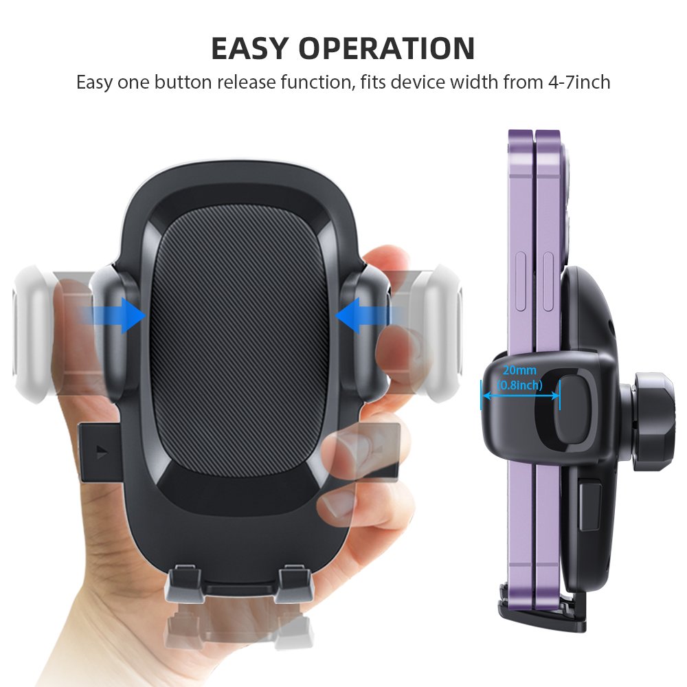 2-in-1 Suction Cup Windshield Car Mount Phone Holder Universal Dashboard Car phone Holder Desk Stand for iPhone