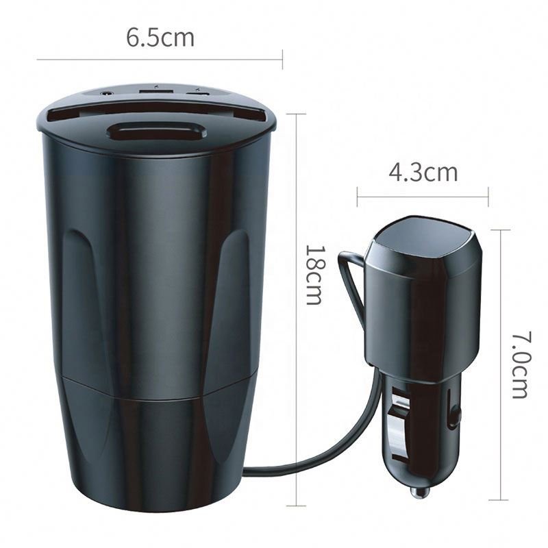 Manufacture Usb Car Charger Insert Cup Holder Phone Mount Wireless Car Charger Car Cigarette Lighter For Phone