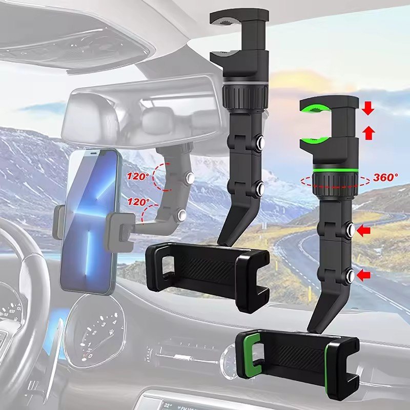 Creative Mobile Phone Long Neck Holder 360 Rotation Adjustable Foldable Flexible Cell Phone Mount For Car Rearview mirror holder