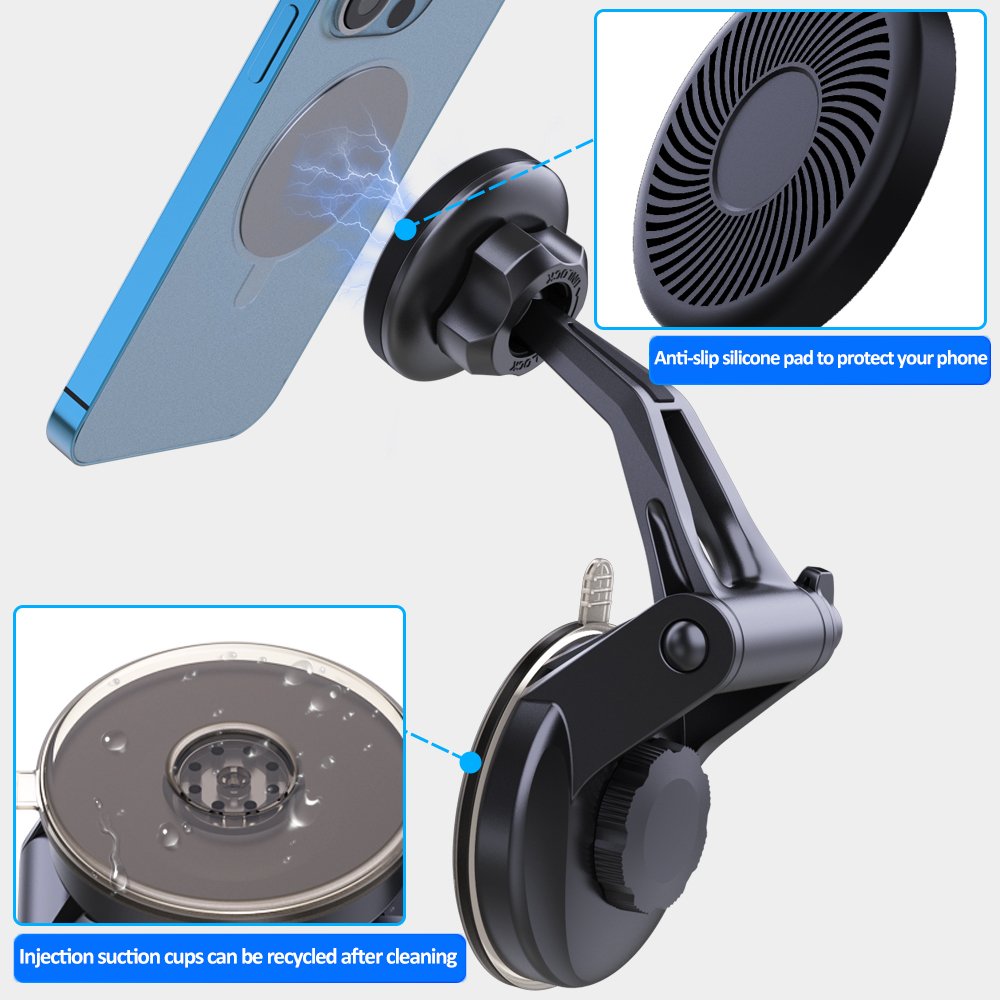 New 360 degree rotation car phone holder strong suction cup phone car holder for car dashboard magnetic mobile phone holders