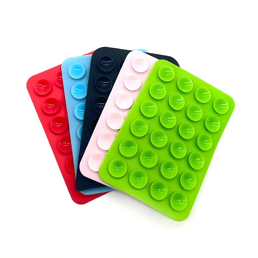 Custom Anti Slip 24 Cup Silicone Suction Cup Silicon Suction Mat Mobile Phone Holder Silicone sucker