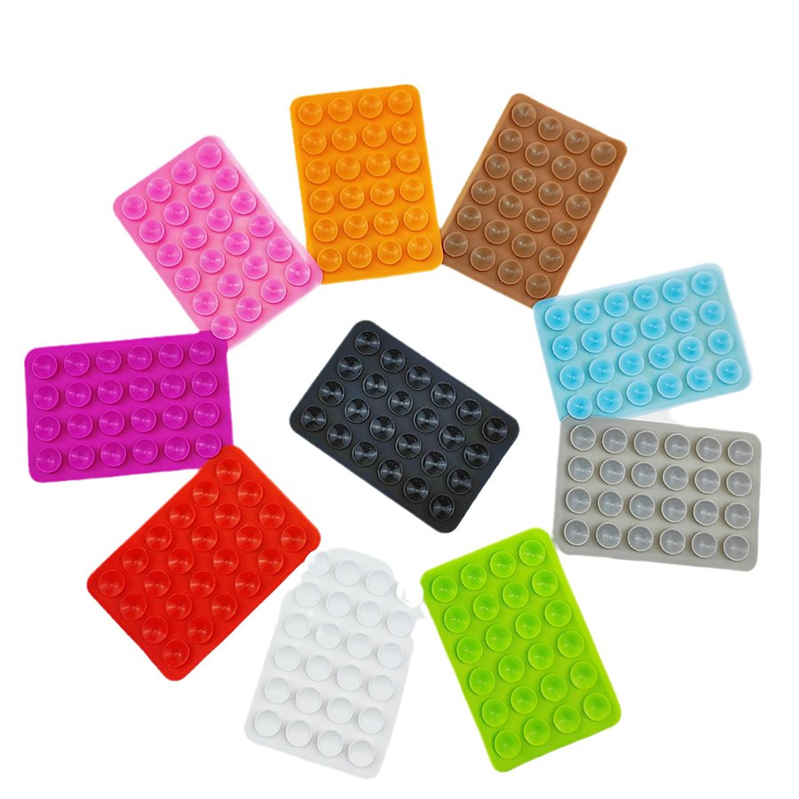 Custom Anti Slip 24 Cup Silicone Suction Cup Silicon Suction Mat Mobile Phone Holder Silicone sucker