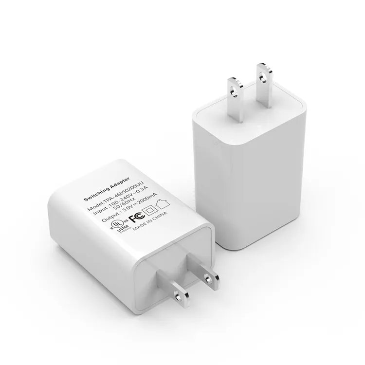 Xiomi Note 11 Pro CE Certification Wall Charger 2-port Double Usb Wall Plug Charger 5V 2A 10W Mobile Phone White DC 5V2A OEM YDS