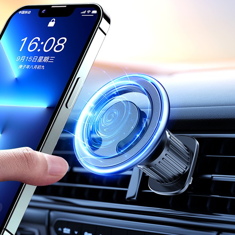 Magnetic car air vent phone holder with metal hook cell phone holder dock for car universal