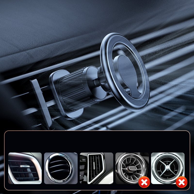 Magnetic car air vent phone holder with metal hook cell phone holder dock for car universal