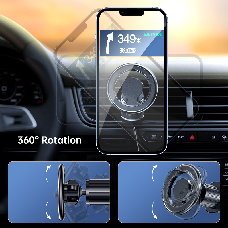 Magnetic car air vent phone holder with metal hook cell phone holder dock for car universal
