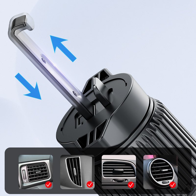 C136 YESIDO Airvent insert clip auto extending clamp arm car cell phone stand holder