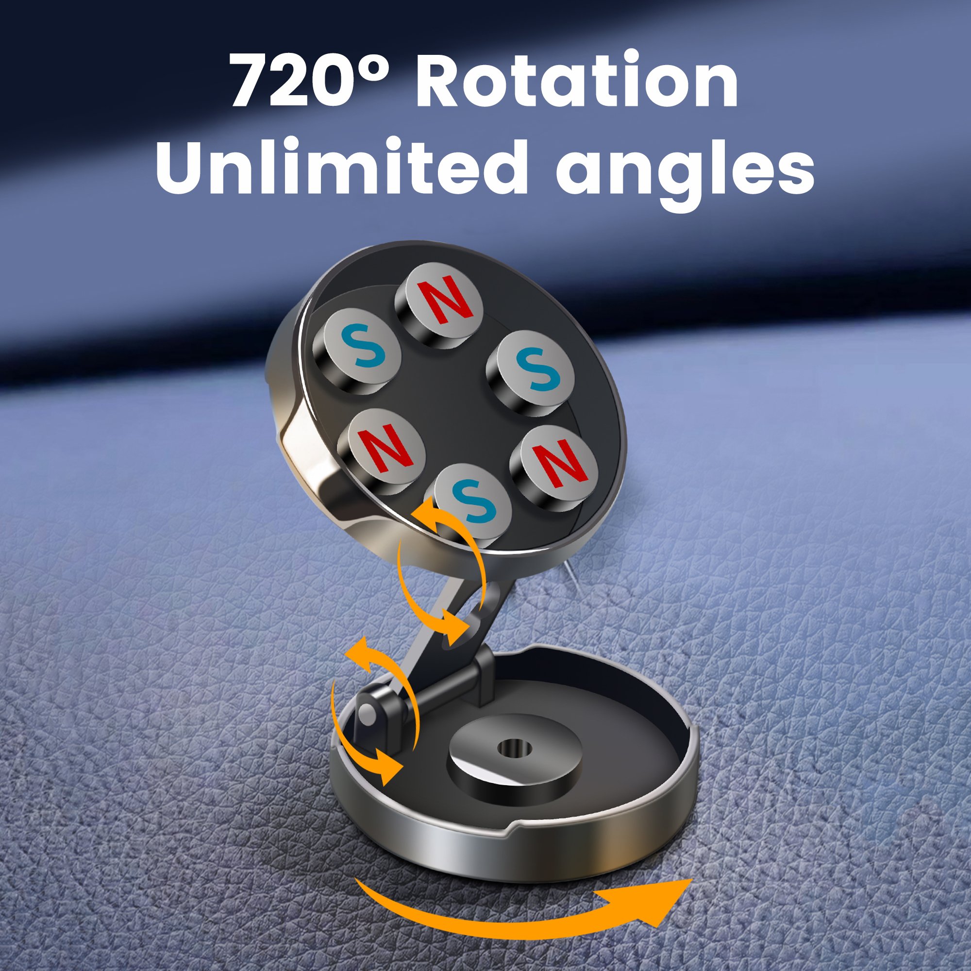 OEM Custom Alloy Strong Magnetic 360 Rotating Holder Mobile Phone Accessories Car Magnetic Phone Holder