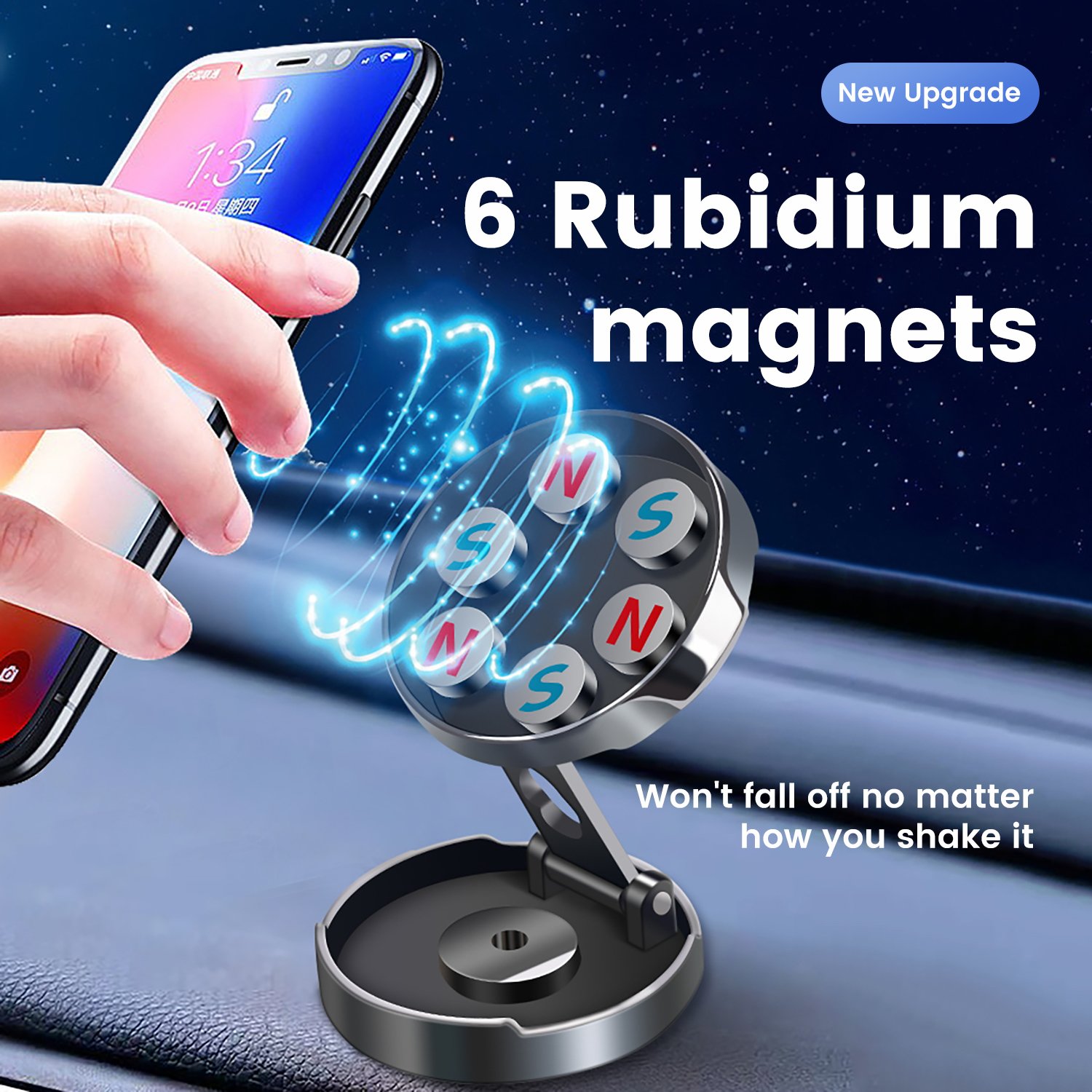 OEM Custom Alloy Strong Magnetic 360 Rotating Holder Mobile Phone Accessories Car Magnetic Phone Holder