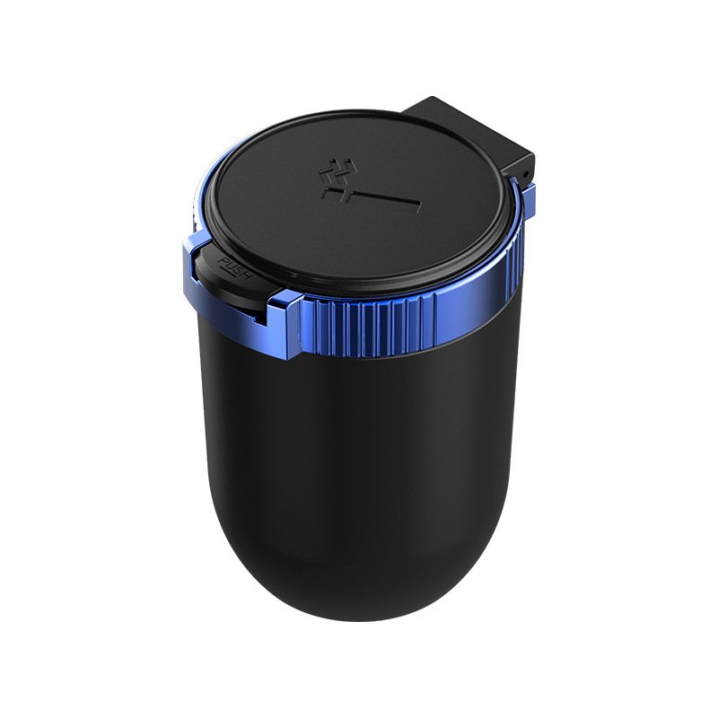 High Quality Car Cylinder Cigarette Cup Holder Ashtray Container Metal Car Led Ashtray With Cover Lid
