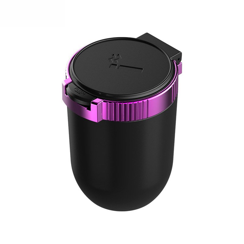 High Quality Car Cylinder Cigarette Cup Holder Ashtray Container Metal Car Led Ashtray With Cover Lid