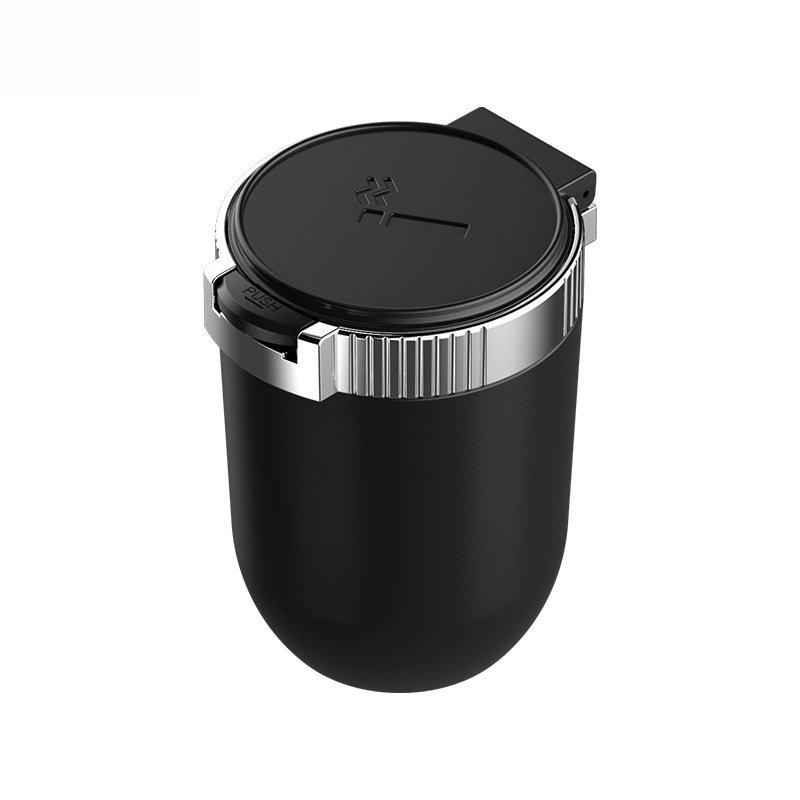 High Quality Car Cylinder Cigarette Cup Holder Ashtray Container Metal Car Led Ashtray With Cover Lid