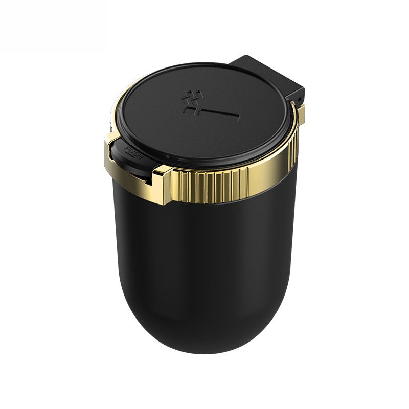 High Quality Car Cylinder Cigarette Cup Holder Ashtray Container Metal Car Led Ashtray With Cover Lid