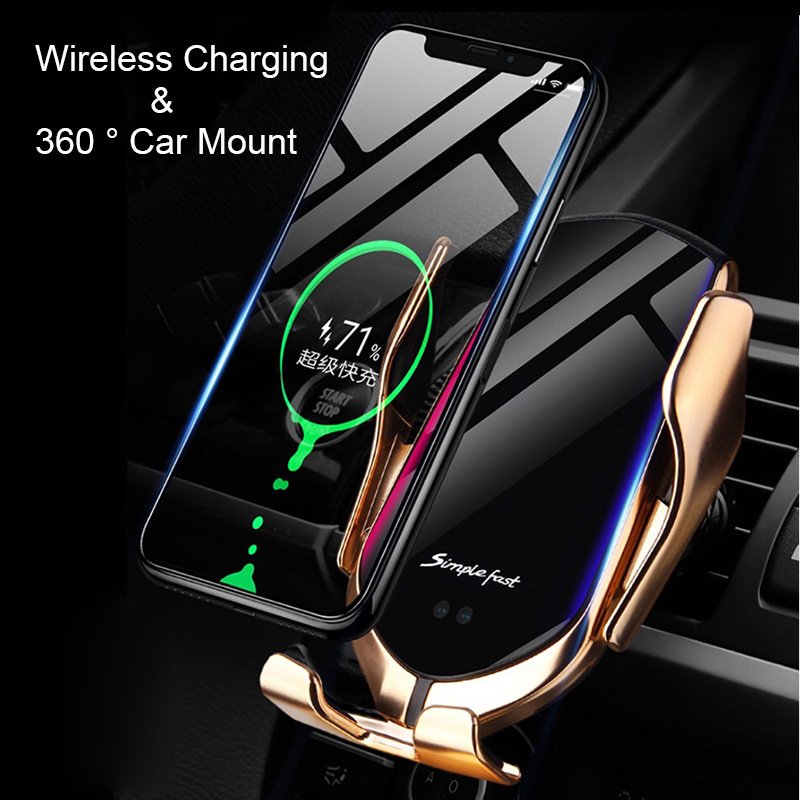 LVSHUO Best Seller 3 In 1 Car Wireless Charger Holder 10W Wireless Charging Car Mount Fast Wireless Car Charger