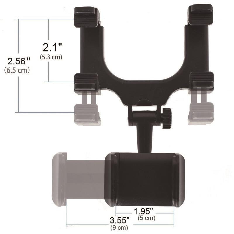 Universal Car Phone Holder Car Rearview Mirror Mount Phone Holder 360 Degrees GPS Smartphone Stand For iPhone Samsung